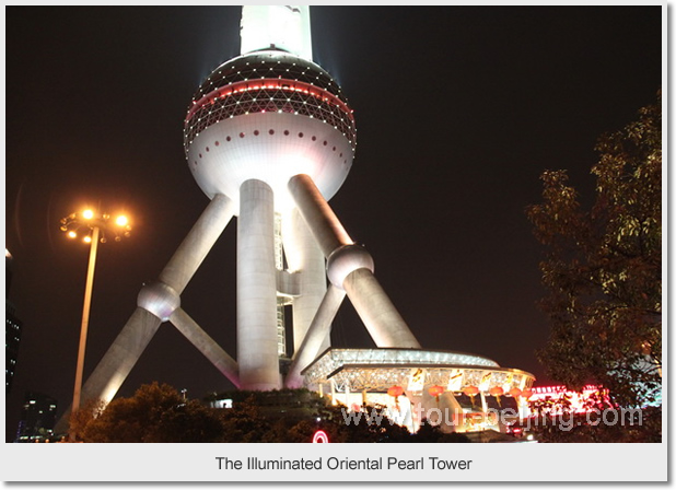 The Illuminated Oriental Pearl Tower