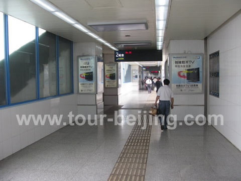 When it is time for boarding the train, you will walk along the long corridor linking to all the platforms accommodating the trains in and out
