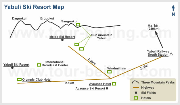 Yabuli Ski Resort Map