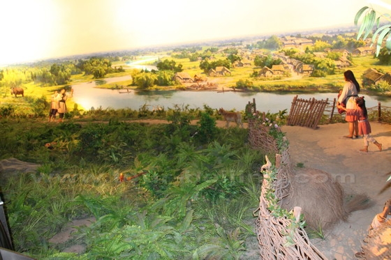 A rebuilt environment and living scene of Jinsha people.