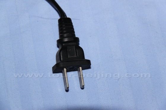 A two-prong plug