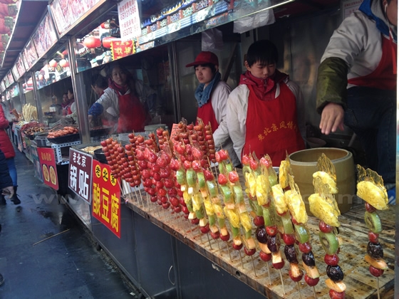 Candy fruits on a stick
