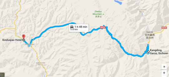 Drive from Kangding to Xinduqiao