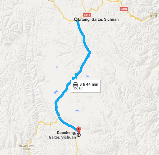 Drive from Litang to Daocheng