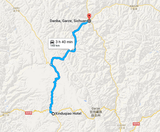 Drive from Xinduqiao to Danba