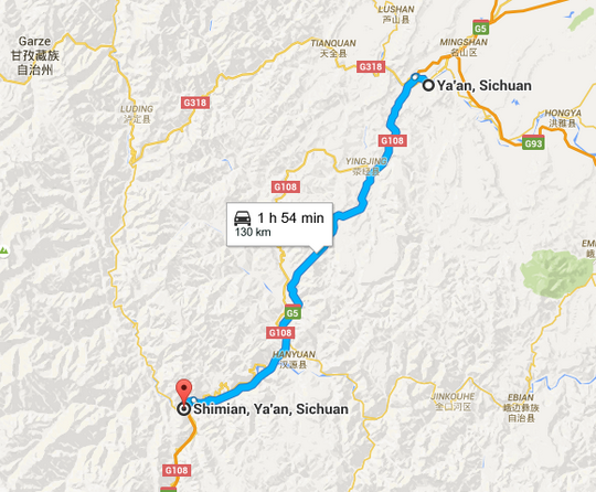 Drive from Ya'an to Shimian