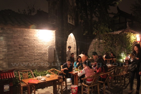 Enjoy the local snack at the open air restaurant