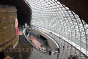 From this Olive Hall, visitors take elevator up the first floor to begin their visit