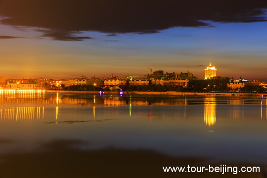 Beihu Park Skyline at Night