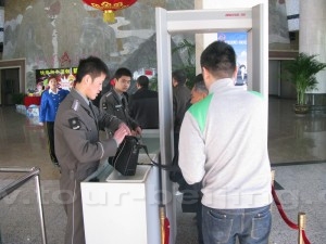 Go through security check