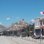 Gyantse Dzong dominating the city on a high hill