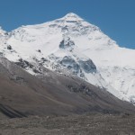 I stood on  the top of the hill and took a picture of Mt.Everest in the south