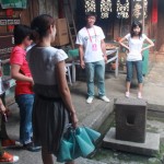 In the middle of the courtyard lies a big stone for exercising which weighs more than 150kg.