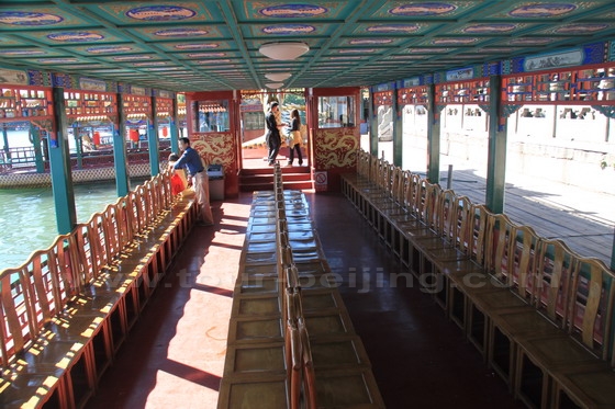 Inside the sightseeing ferry boat