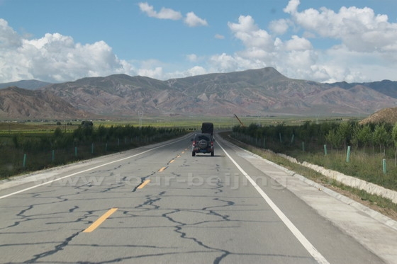It is a two-lane asphalt road