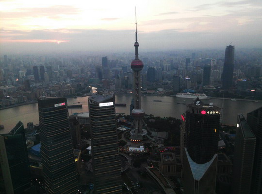The Panoramic View from the 88th floor of Jinmao Tower.