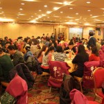 Mr. Wu, the host for tonight interacting Beijing Xinhua staff.
