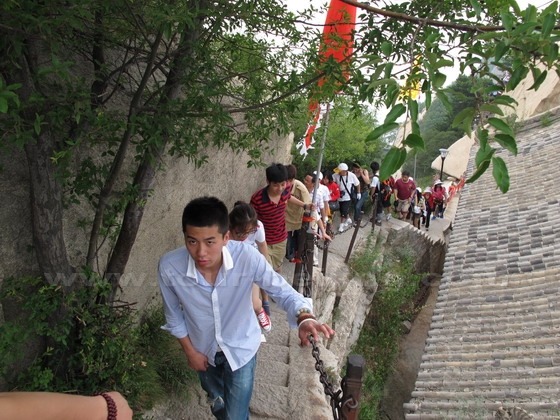 Mt.Huashan hiking is more like a holiday vacation, a sport and physical activity