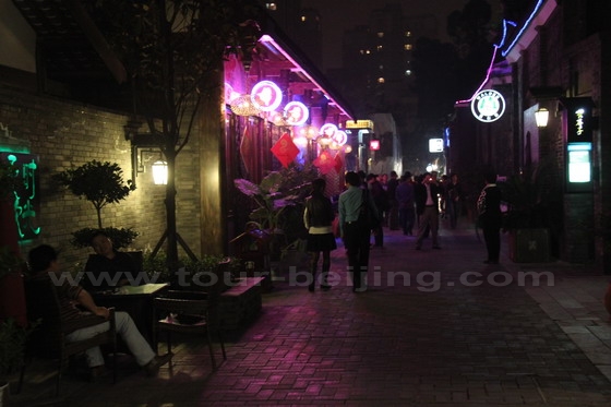 Neon lit Zhai Alley