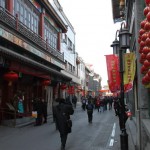 On both sides of Dashilan Street are teemd with famous Beijing time honored stores and restaurants