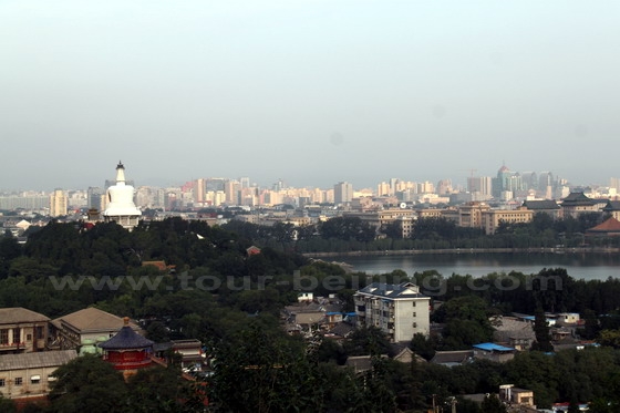 On the west is the famous Beihai Park with its beauty - White Stupa and the lake.