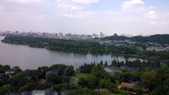 Panoramic Photos of the West Lake and the City of Hangzhou Viewed from Leifeng Pagoda