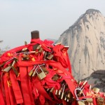 Passengers have hung thousands of locks along the safety chain at various places along the trail for good wishes.