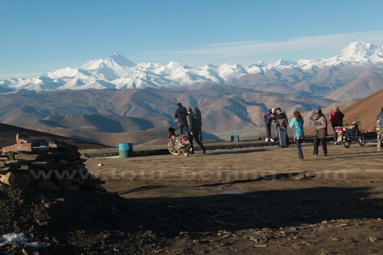 People were busy taking pictures of the fantastic beauty of highest mountains in the world.