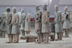 Terracotta Army under repair