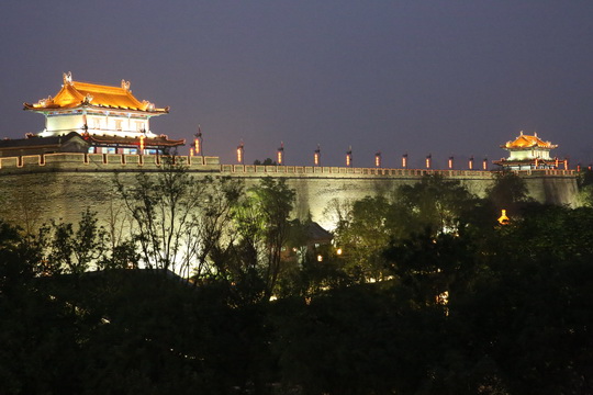 The Night View of the Xian City Wall