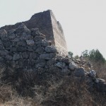 The first fort is ahead of us, dilapidated
