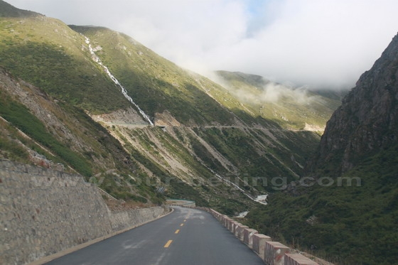 The road is very steep