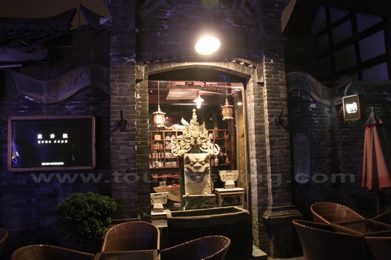 Traditionally decorated bar
