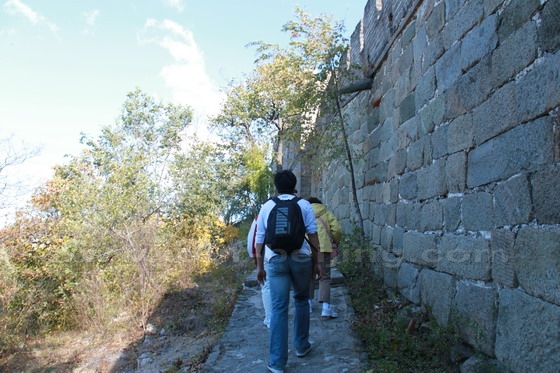 We are approaching Mutianyu Great Wall.