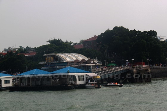We are approaching the Ferry Pier at Gulangyu Island.