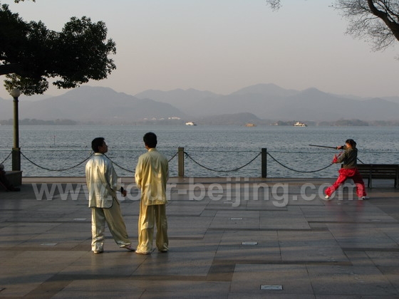 West Lake in the mornong