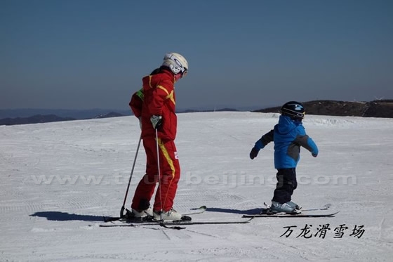 a brave young skier