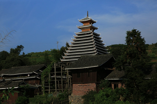 The Drum Tower at Ping Village
