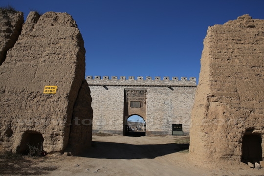 The massive south gate is a recent restoratio