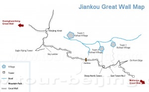 Jiankou Great Wall Map