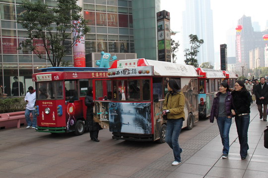 Trams on East nanjing Road