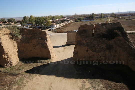 two large remnants of the ramparts