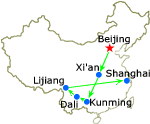 Beijing-Xian-Kunming-Dali-Lijiang-Shanghai 13-Day Tour