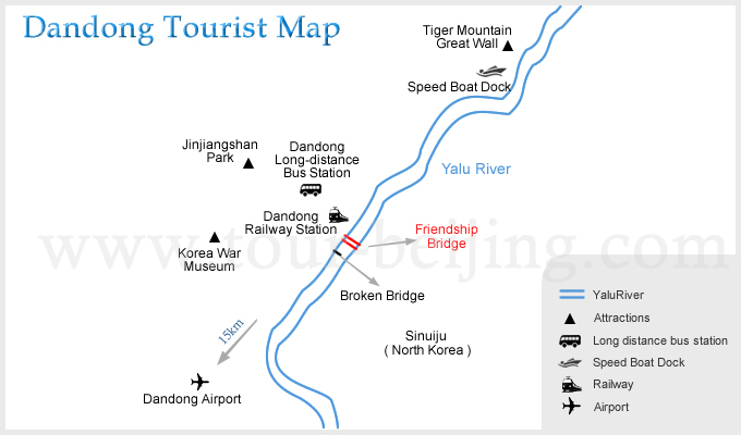 Dandong Tourist Map