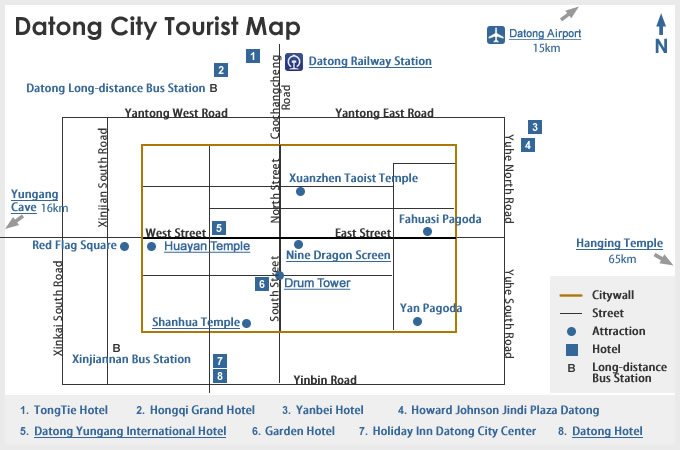 Datong Tourist Map