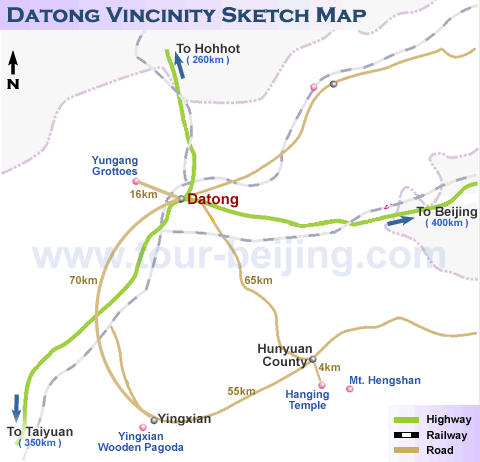 Datong Vincinity Sketch Map