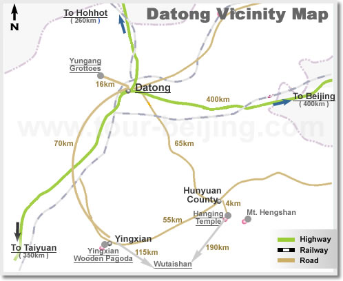 Datong Vincinity Sketch Map