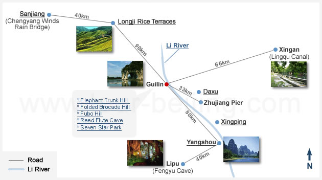 Guilin Vicinity Map