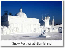 Snow Festival at  Sun Island