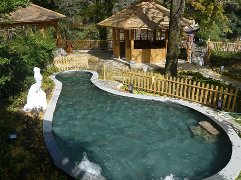 The Hot Spring Scene in Mt. Huangshan
